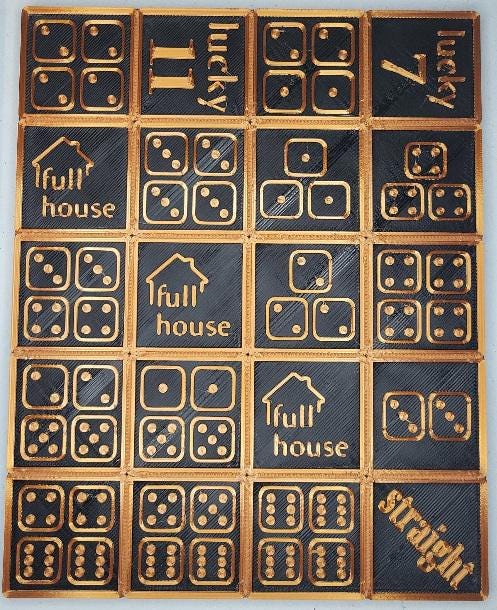 Dice Poker Board | PLA Multi Colour Board Game