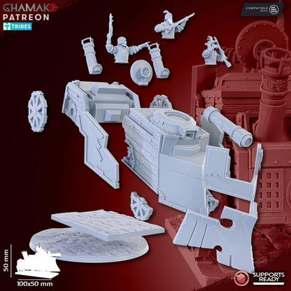 The Human Empire Steam Tank | 28mm Heroic-Scale Fantasy War Machine Miniatures