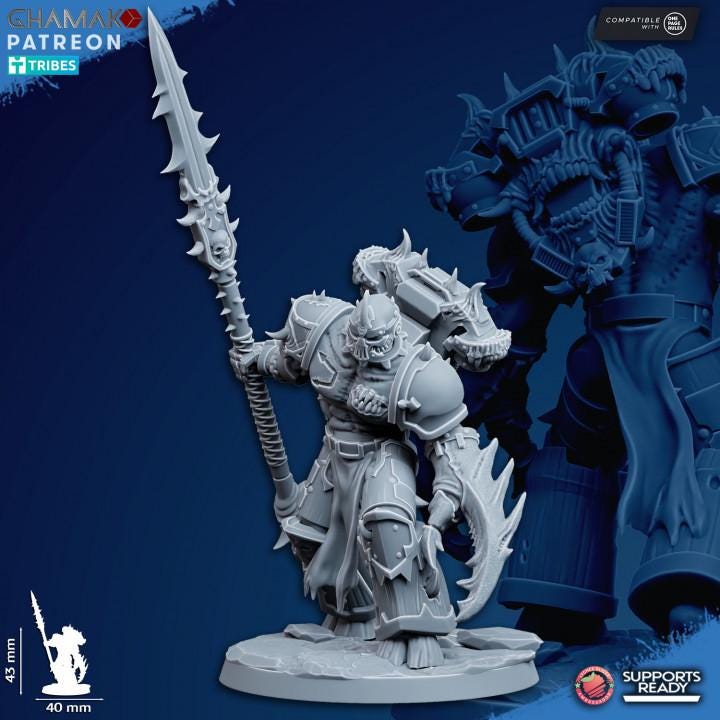 Heretic Corrupted Militum | 32/28mm Heroic-Scale Sci-Fi Heavy Power Armour Infantry
