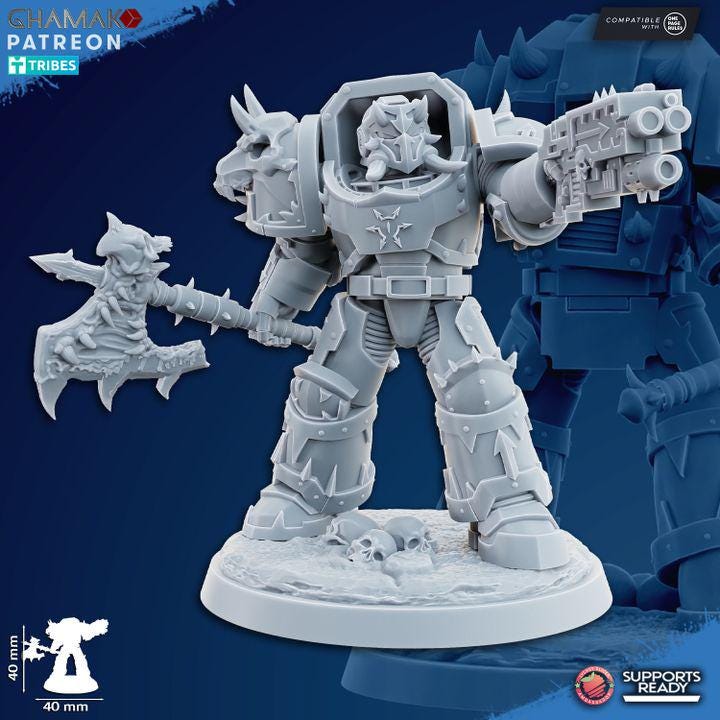 Heretic Exterminators | 32/28mm Heroic-Scale Sci-Fi Heavy Power Armour Infantry
