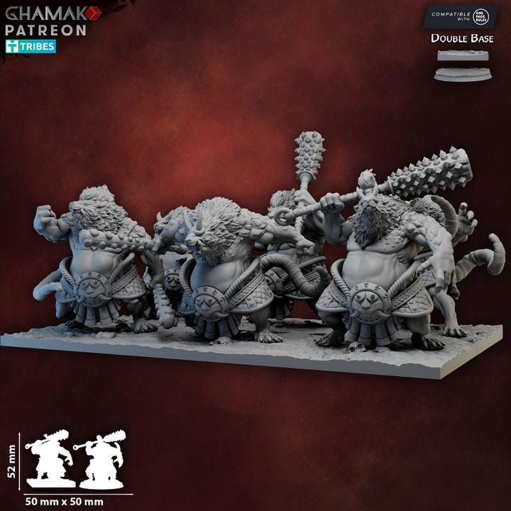 Ratmen RattOni Sumo | 28mm Heroic-Scale Fantasy Monster Miniatures