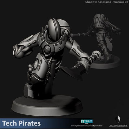 Tech Pirates Shadow Assassins | 32/28mm Heroic-Scale Sci-Fi Infantry Miniatures