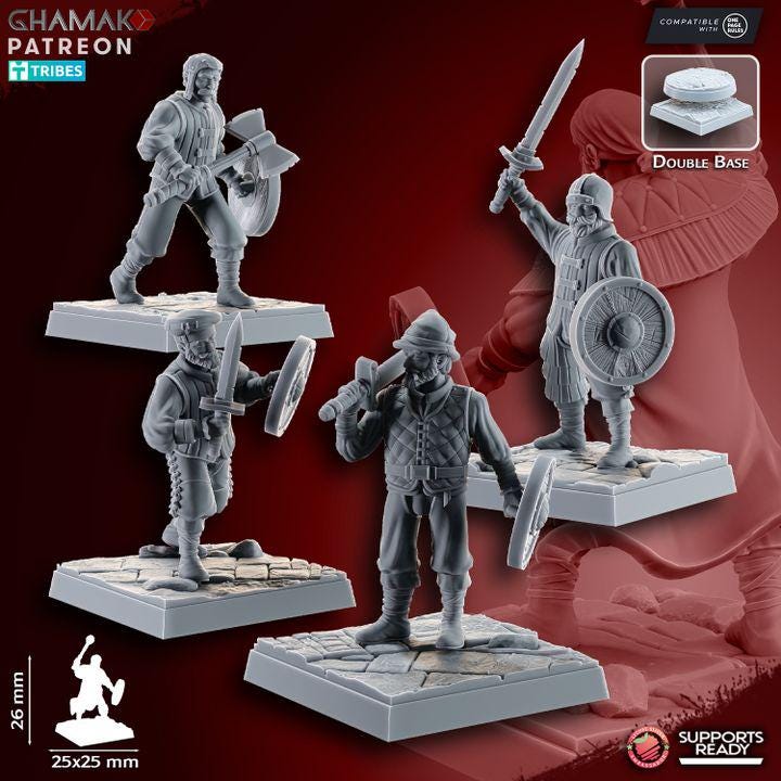The Human Empire Melee Infantrymen | 28mm Heroic-Scale Fantasy Infantry Miniatures