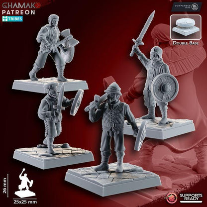 The Human Empire Melee Infantrymen | 28mm Heroic-Scale Fantasy Infantry Miniatures