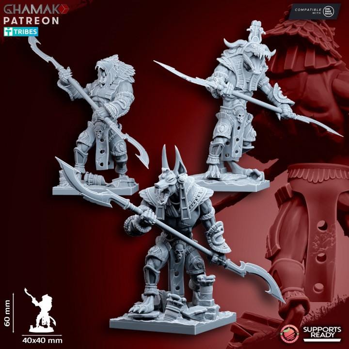 Undead Pharaohs Nomarch Guardian | 28mm Heroic-Scale Fantasy Monster Miniatures