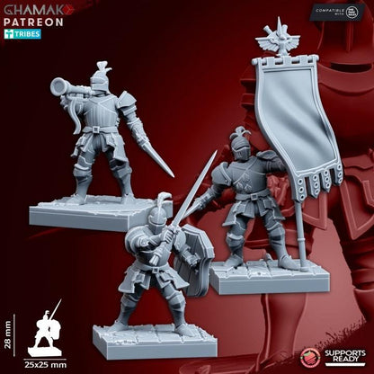 The Human Empire Melee Infantrymen | 28mm Heroic-Scale Fantasy Infantry Miniatures