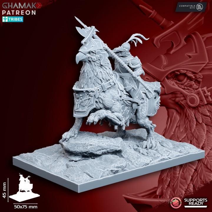 The Human Empire Demi-Gripphin Knights | 28mm Heroic-Scale Fantasy Cavalry Miniatures