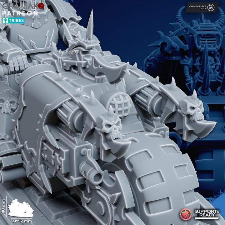 Heretic Traitor Bikes | 32/28mm Heroic-Scale Sci-Fi Power Armoured Bikes