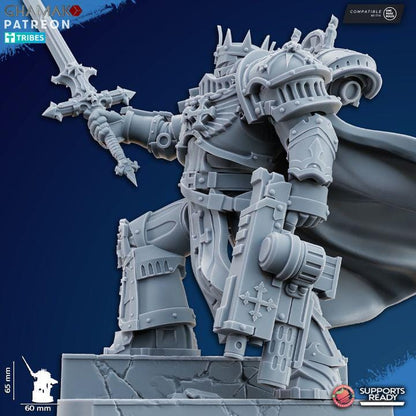 Blessed Gerard Master of the Temple | 32/28mm Heroic-Scale Sci-Fi Heavy Power Armour Infantry Leader