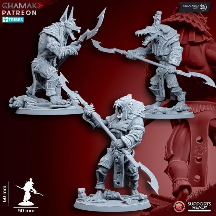 Undead Pharaohs Nomarch Guardian | 28mm Heroic-Scale Fantasy Monster Miniatures