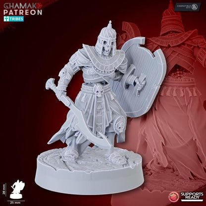 Undead Pharaohs Pyramid Guards | 28mm Heroic-Scale Fantasy Infantry Miniatures