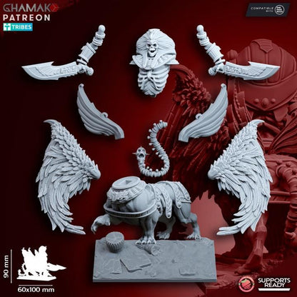 Undead Pharaohs Sphinx | 28mm Heroic-Scale Fantasy Monster Miniatures