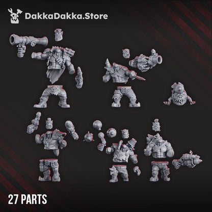 Porkaz Bazooka Bruvvaz | 32/28mm Heroic-Scale Sci-Fi Infantry Miniatures