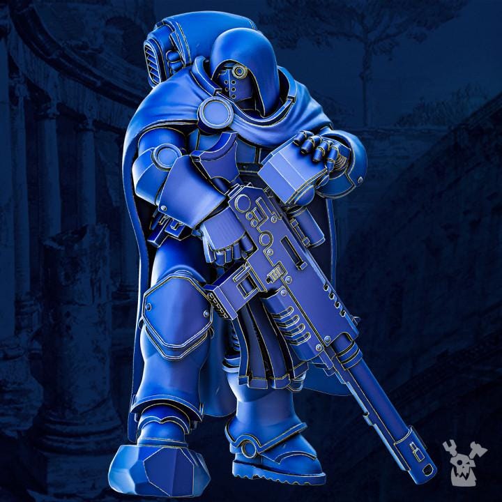Legio Prima Scout Sniper Squad | 32/28mm Heroic-Scale Sci-Fi Power Armoured Infantry