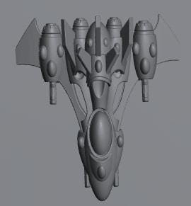 Tech Elves Fleet Scale Fighters | Space Fleet Scale Sci-Fi Miniatures
