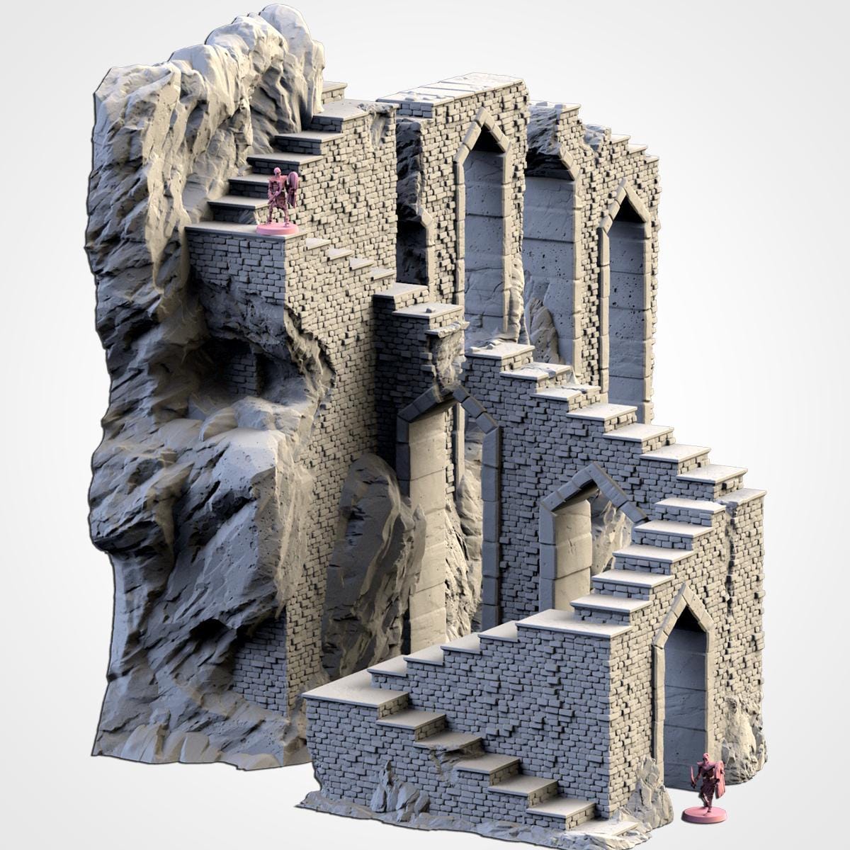 Dwarven Underground Mines and Stairs | 32/28mm Wargaming Scenery and Miniature Terrain