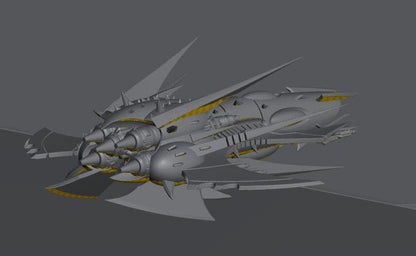 Cursed Elves Fleet Scale Dreadnaught | Fleet Scale Sci-Fi Miniatures
