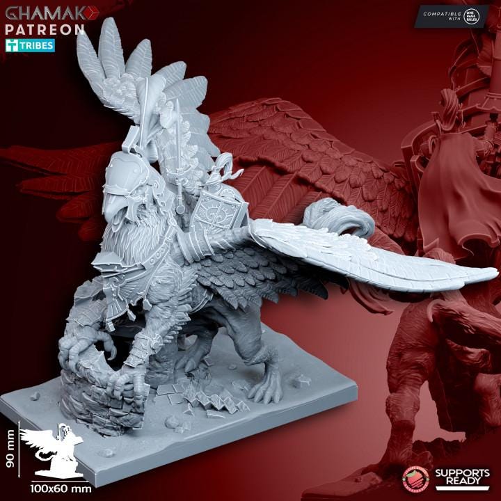 The Human Empire Gryphon | 28mm Heroic-Scale Fantasy Monster Miniatures