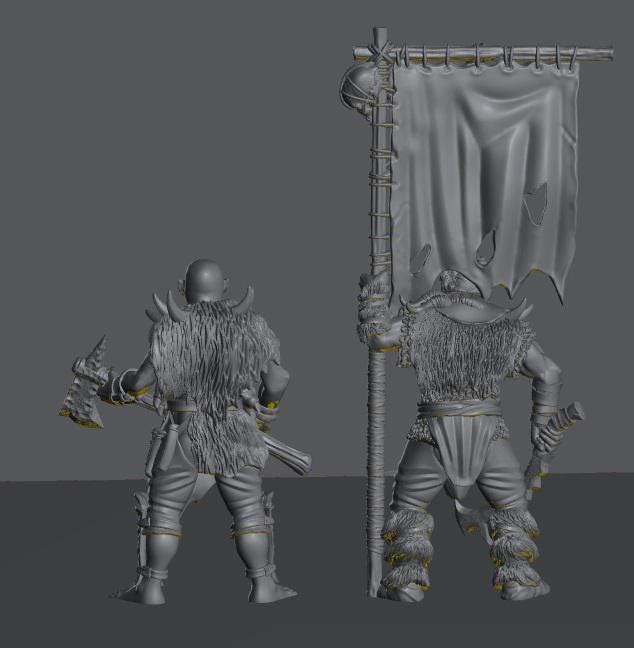 Orc Command | 28mm Scale Fantasy Infantry Miniatures