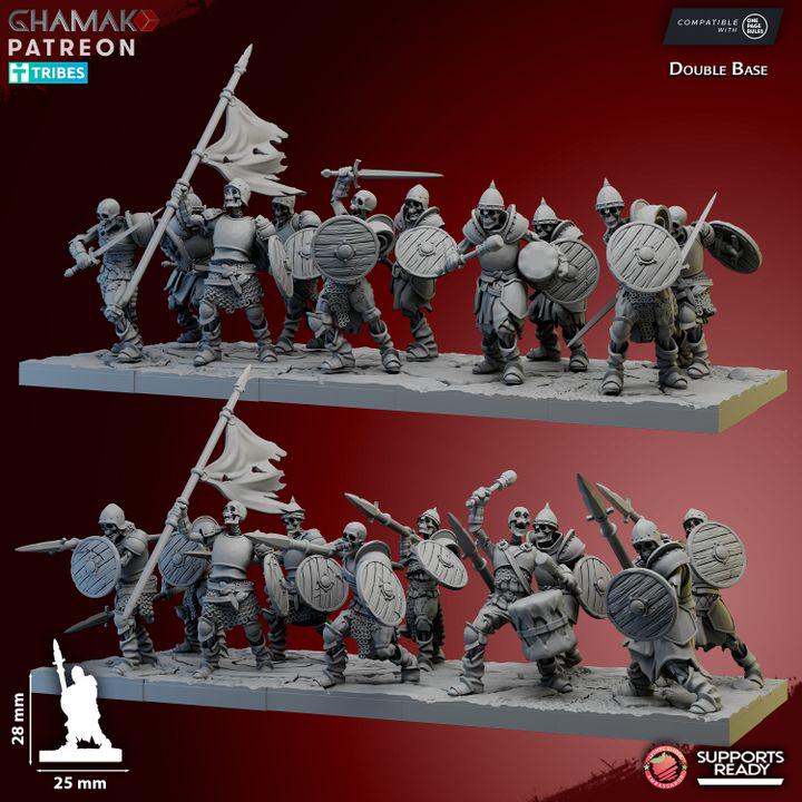 Vampire Skeletal Guard | 28mm Heroic-Scale Fantasy Infantry Miniatures