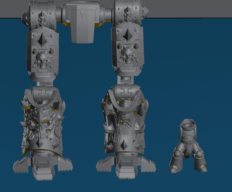 Impaler Titan Miniature | 32/28mm Heroic-Scale Sci-Fi War Engine