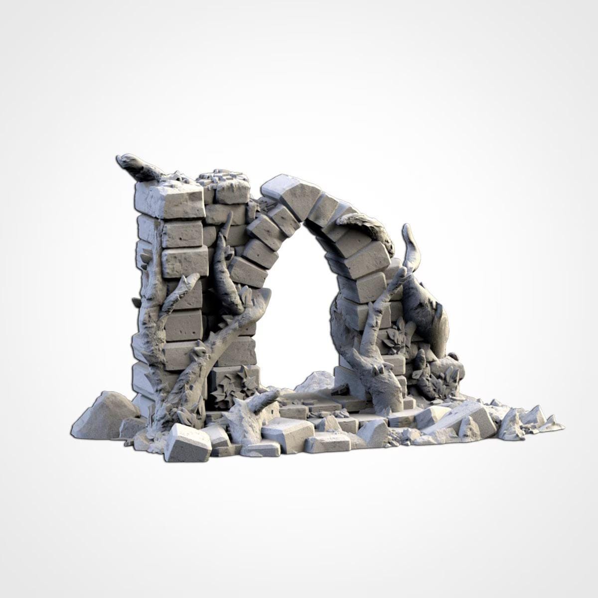 Abandoned City Ruins | 32/28mm Wargaming Scenery and Miniature Terrain
