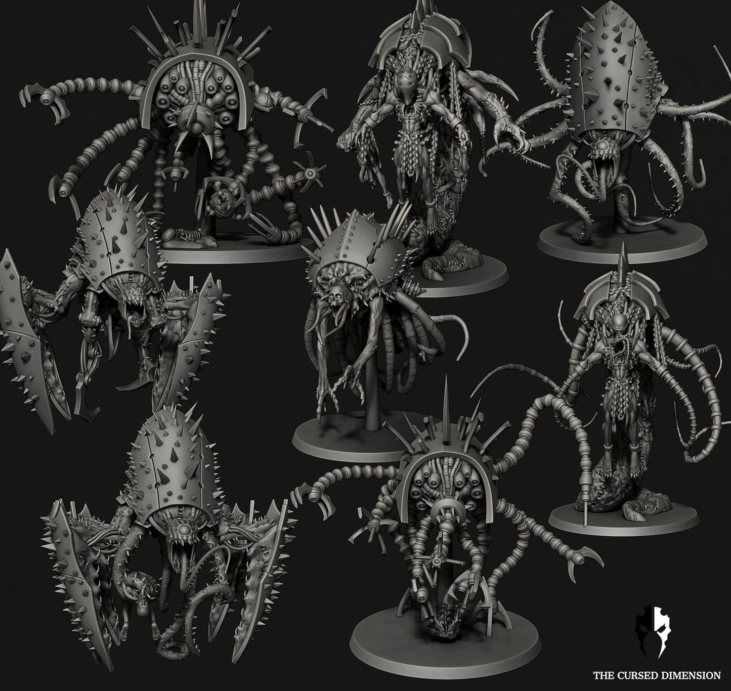 Cursed Elves Collector/Spirit Leecher | 32/28mm Heroic-Scale Sci-Fi Monster Miniatures