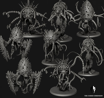 Cursed Elves Collector/Spirit Leecher | 32/28mm Heroic-Scale Sci-Fi Monster Miniatures