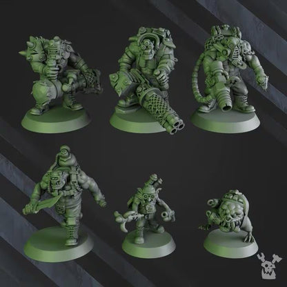 Porkaz Blak Orks Mob | 32/28mm Heroic-Scale Sci-Fi Infantry Miniatures