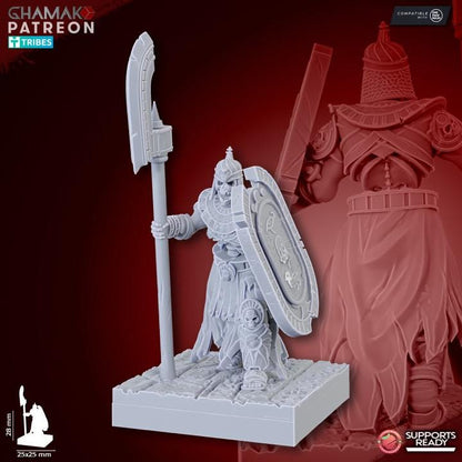 Undead Pharaohs Pyramid Guards | 28mm Heroic-Scale Fantasy Infantry Miniatures