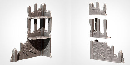 City Ruins (Old School)| 32/28mm Wargaming Scenery and Miniature Terrain