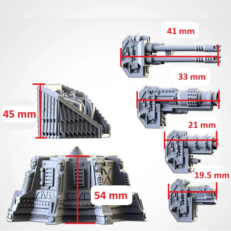 Sci Fi Defense Turret | 32/28mm Wargaming Scenery and Miniature Terrain