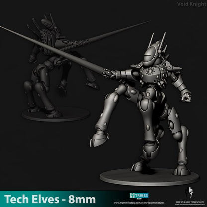 Tech Elves Void Knight | 8mm Epic Scale Sci-Fi Titan Miniature