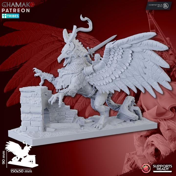 The Human Empire Gryphon | 28mm Heroic-Scale Fantasy Monster Miniatures