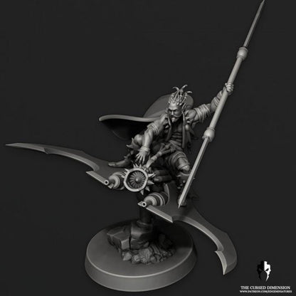 Cursed Elves Speed Freak Riders | 32/28mm Heroic-Scale Sci-Fi Miniatures