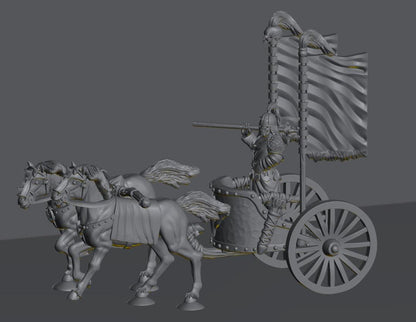 Chariot Raiders Warrior on Chariot | 28mm Scale Fantasy War Machine Miniatures