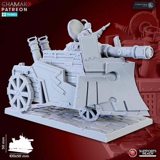 The Human Empire Steam Tank | 28mm Heroic-Scale Fantasy War Machine Miniatures