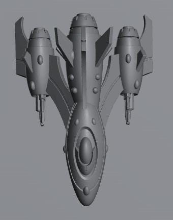 Tech Elves Fleet Scale Destroyer | Space Fleet Scale Sci-Fi Miniatures