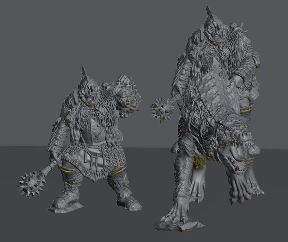 Generic Orc Hero | 28mm Scale Fantasy Infantry Miniatures