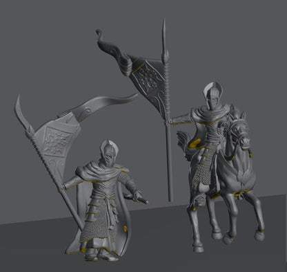 Oathbreaker Elven Banner | 28mm Scale Fantasy Infantry Miniatures