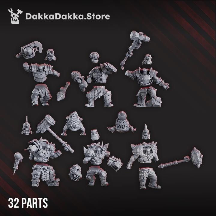 Porkaz Head Crackaz | 32/28mm Heroic-Scale Sci-Fi Infantry Miniatures