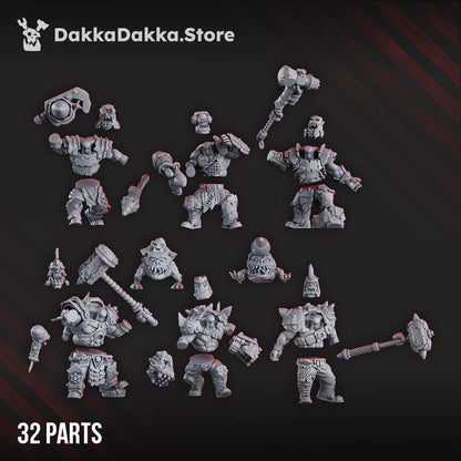 Porkaz Head Crackaz | 32/28mm Heroic-Scale Sci-Fi Infantry Miniatures
