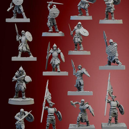 Vampire Skeletal Guard | 28mm Heroic-Scale Fantasy Infantry Miniatures