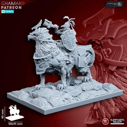 The Human Empire Demi-Gripphin Knights | 28mm Heroic-Scale Fantasy Cavalry Miniatures