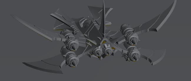 Cursed Elves Fighters | 8mm Epic Scale Sci-Fi Vehicle Miniatures