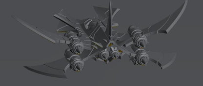 Cursed Elves Fighters | 8mm Epic Scale Sci-Fi Vehicle Miniatures