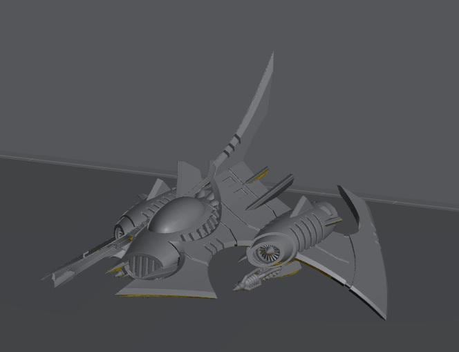 Cursed Elves Fighters | 8mm Epic Scale Sci-Fi Vehicle Miniatures