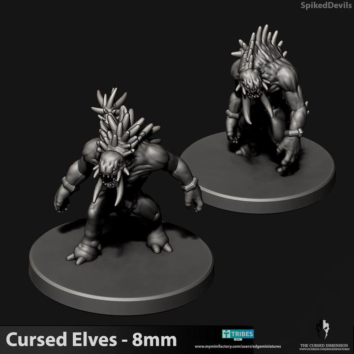 Cursed Elves Beast Squadron | 8mm Epic Scale Sci-Fi Infantry Miniatures