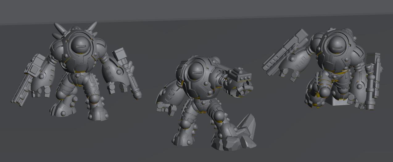 Skyborn Battlesuit Commanders | 8mm Epic Scale Sci-Fi Walker Miniature