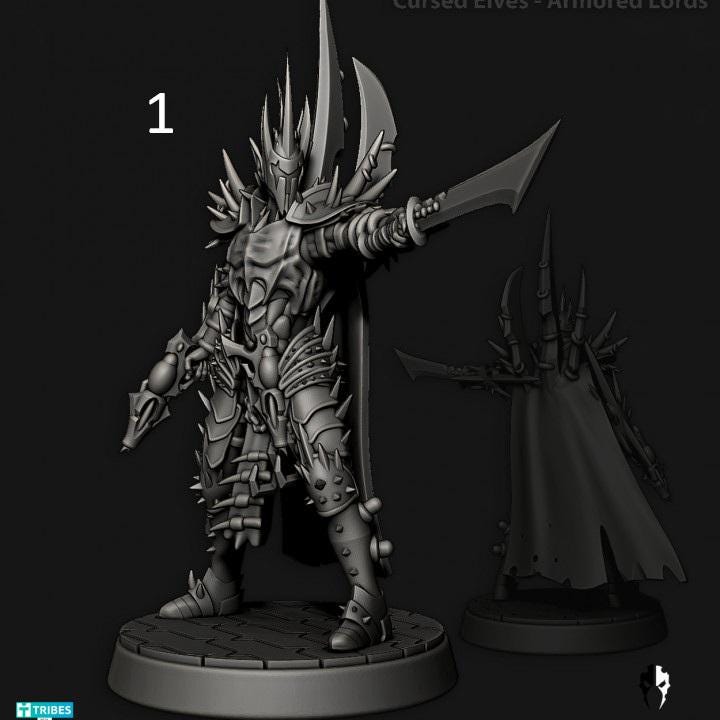Cursed Elves Heroes | 32/28mm Heroic-Scale Sci-Fi Infantry Miniatures
